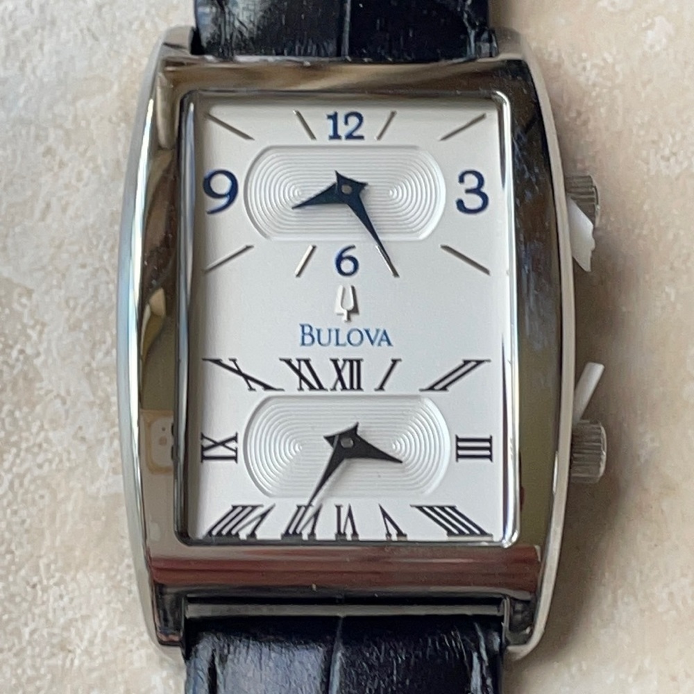 New Bulova lady battery leather band DT